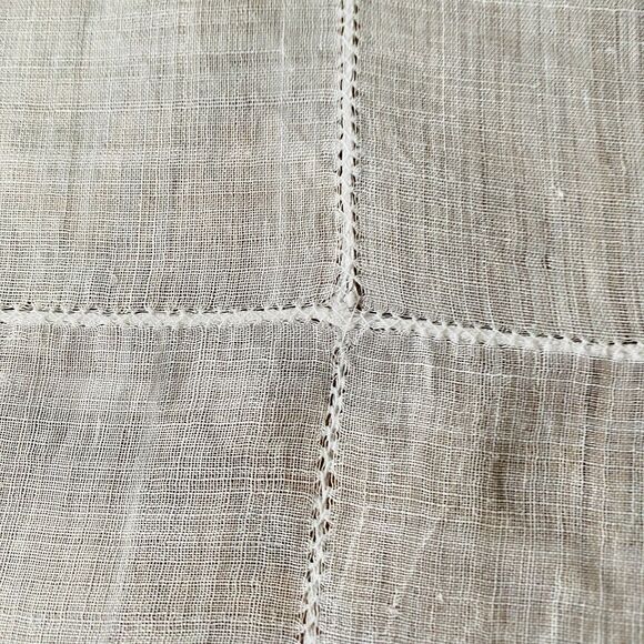 Vintage Tablecloth Floral Embroidered Handmade White Drawnwork 62x78” - Picture 4 of 10